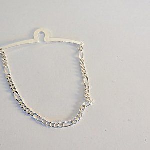 Vintage Button Style Silver Tie Bar